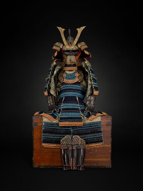 View 1 of Lot 53: A honkozane do-maru gusoku [armour] | Edo period, 18th century