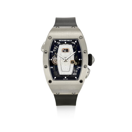 Catalog image of richard mille | rm037 a brand new titanium and diamond-set semi-skeletonised wr…