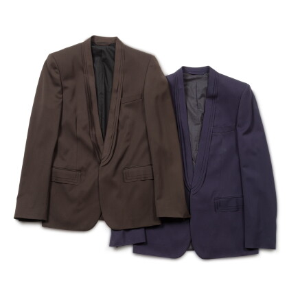 Catalog image of Two black and dark blue wool jackets, circa 2000 |
