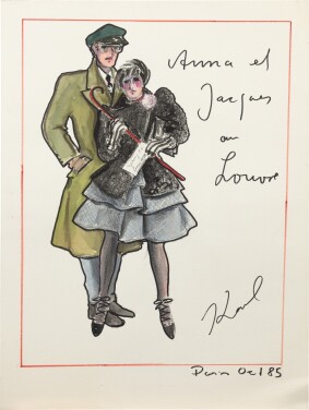 View 1 of Lot 567: Anna et Jacques au Louvre, 1985