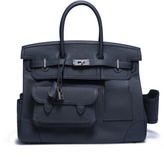 View 1 of Lot 118: Limited Edition Ardoise Swift and Toile Goeland Canvas Cargo Birkin 35 Palladium Hardware, 2025