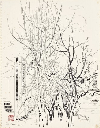 Catalog image of Wu Guanzhong 吳冠中 | Scenery Along the Seine 巴黎塞納河