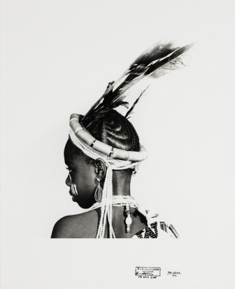 Catalog image of j.d. ‘okhai ojeikere | oluweri headdress, hairstyle series, 1972