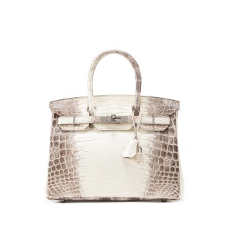 View 1 of Lot 1004: Blanc Matte Himalaya Niloticus Crocodile Birkin 30 Palladium Hardware, 2015