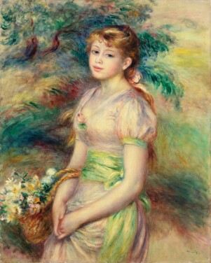 View 1 of Lot 33: Jeune fille à la corbeille de fleurs