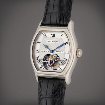 Catalog image of Reference 9930 Tourbillon | A white gold automatic tourbillon wristwatch, Circa 1996
