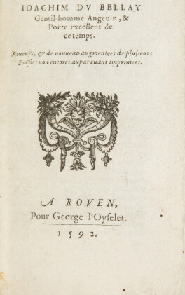 Catalog image of Les Oeuvres francoises. Rouen, 1592. In-12. Rare édition rouennaise reliée par …