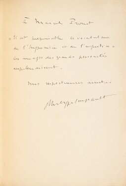 View 1 of Lot 177: Westwego. Poèmes. 1922. Rel. Jean de Gonet. Exemplaire de Marcel PROUST, avec envoi