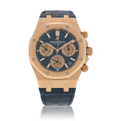 Catalog image of Royal Oak Chronograph, Ref. 26239OR Pink gold chronograph wristwatch with date …