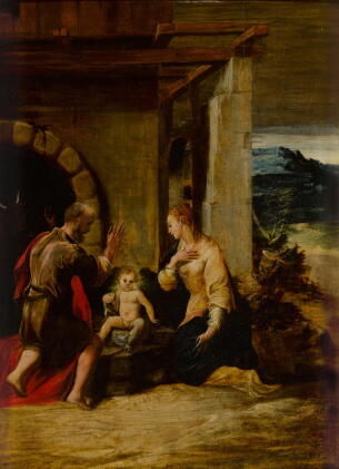 Catalog image of The Holy Family in a landscape