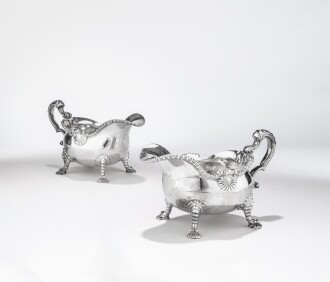 View 1 of Lot 266: Paire de saucières en argent  par Paul de Lamerie, Londres, 1742