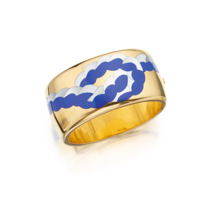 Catalog image of angela cummings for tiffany & co. | gold, lapis lazuli and mother-of-pearl bang…