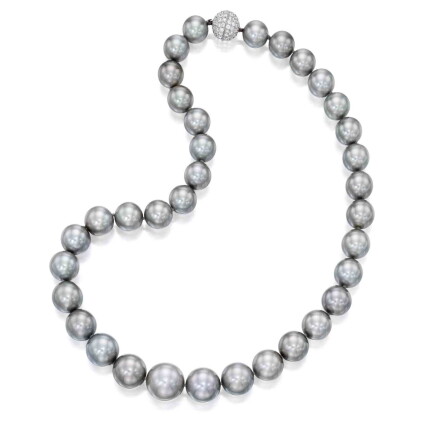 Catalog image of Cultured Pearl and Diamond Necklace