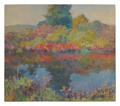 Catalog image of frank earle schoonover | bushkill - a pond in summer