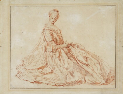 Catalog image of A seated lady, looking down