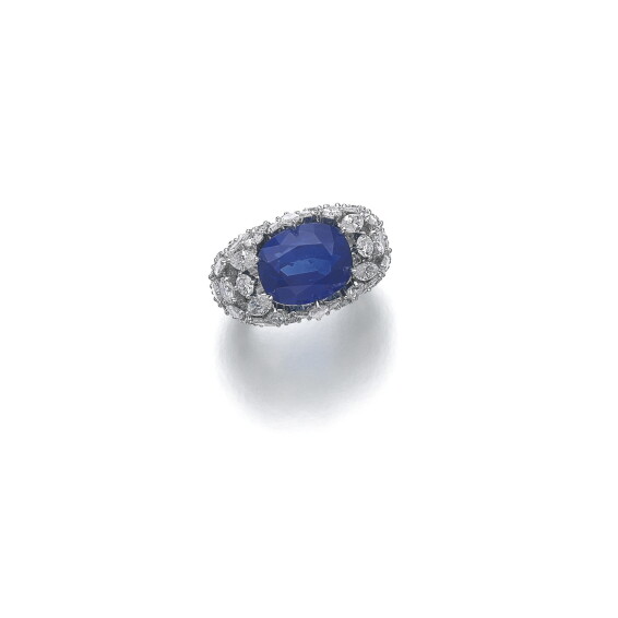 Sapphire and diamond ring, 'Dentelles', Alexandre Reza