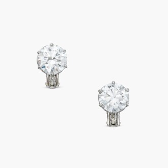 View 1 of Lot 5: Pair of Diamond Earclips