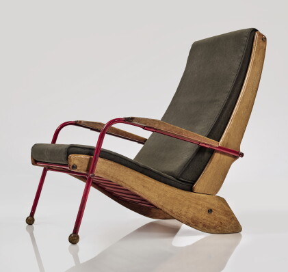 Catalog image of jean prouvé | a rare “kangourou” armchair, model no. fv 22