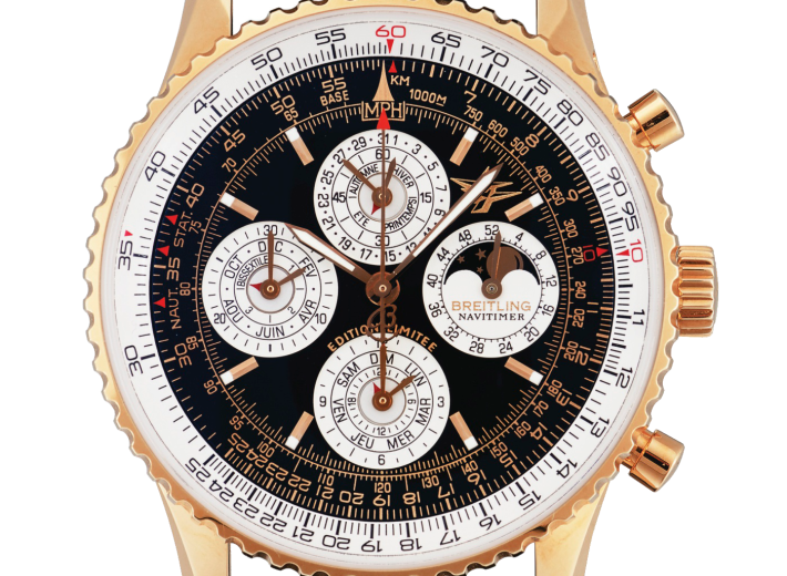 Breitling watch in an auction selling luxury watches