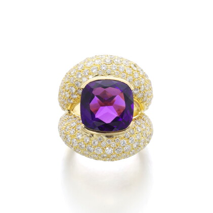 Catalog image of michele della valle | amethyst and diamond ring