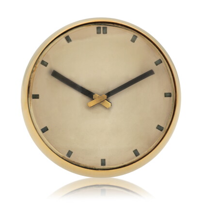 Catalog image of L'Open, Ref. G2831 Gilt brass spherical desk clock Circa 1985