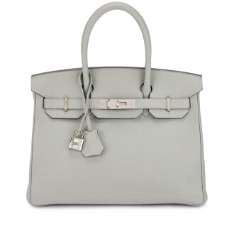 View 1 of Lot 548: Gris Mouette Togo Birkin 30 Palladium Hardware, 2016