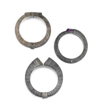 Catalog image of Mariella Pilato | Bracelets améthyste, quartz et argent | Amethyst, quartz and …