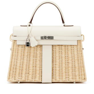 View 1 of Lot 16: Nata Swift and Osier Wicker Picnic Kelly 35 Palladium Hardware, 2022