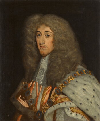 Catalog image of Portrait of King James VII & II (1633–1701) when Duke of York, half-length, wea…