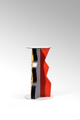 Catalog image of Ivory side table, designed in 1985