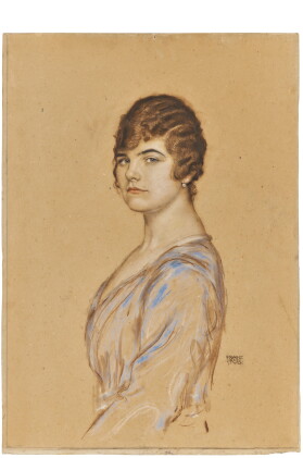Catalog image of franz von stuck | girl in a blue dress