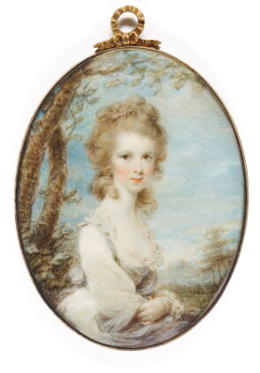 Catalog image of Portrait of a lady, traditionally identified as Miss Davis