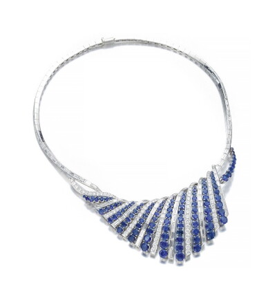 Catalog image of sapphire and diamond necklace