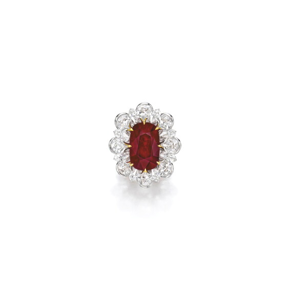 AN IMPORTANT AND SPECTACULAR RUBY AND DIAMOND RING