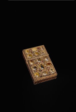View 1 of Lot 19: A hardstone 'surprise' aide-mémoire with four-colour gold mounts, Johann Christian Neuber, Dresden, circa 1765