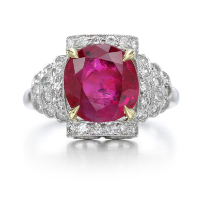 Catalog image of ruby and diamond ring