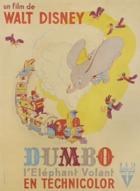 View 1 of Lot 179: Dumbo / Dumbo L' Elephant Volant (1941) Poster, French, First French release 1947