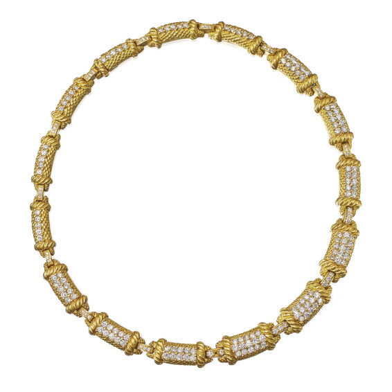18 Karat Gold and Diamond Necklace, Judith Ripka