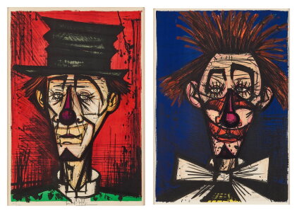 Catalog image of Bernard Buffet 貝爾納・布菲 | a. Emile from Mon Circue b. Pipo from Mon Cirque a. 馬戲團…