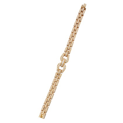 Catalog image of Gold and Diamond 'Maillon Panthère' Bracelet, France