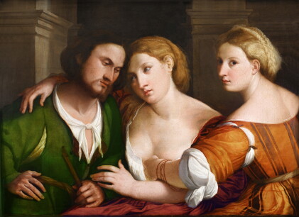 Catalog image of A shepherd and two women
