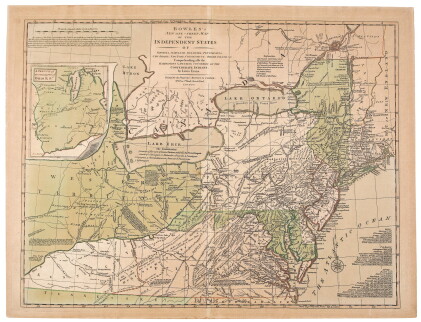 Catalog image of evans, lewis. bowles's new one-sheet map of the independent states... a rare la…