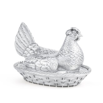 View 1 of Lot 1: A novelty Edwardian silver egg holder, George Fox for C.T. & G. Fox, London 1901