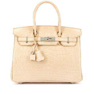 View 1 of Lot 3007: Poudre Matte Niloticus Crocodile Birkin 30 Palladium Hardware, 2010