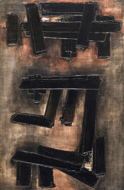 View 1 of Lot 1042: Pierre Soulages 皮耶・蘇拉吉 | Peinture 195 x 130 cm, 3 décembre 1956 畫作 195 x 130 厘米，1956年12月3日