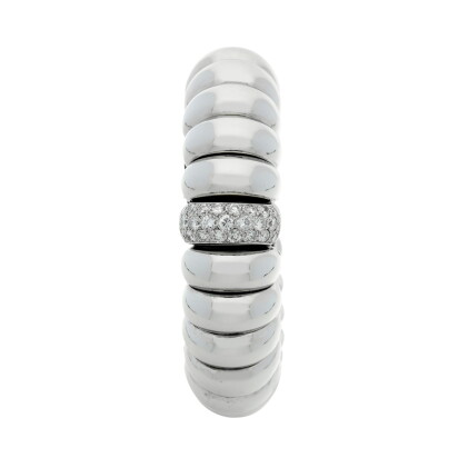 Catalog image of reference 1776 a white gold and diamond-set concealed bracelet watch, circa 1945