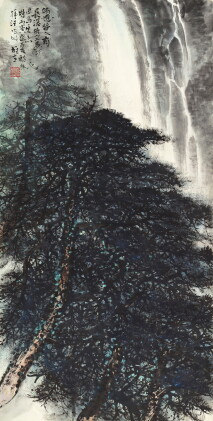 Catalog image of 黎雄才長瀑倚空飛 │ Li Xiongcai, Waterfall