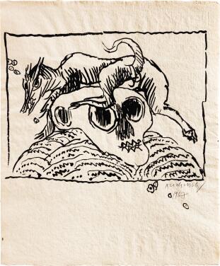 View 1 of Lot 234: Tete, illustration pour "De la mort" par François Nourissier