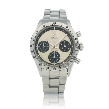 Catalog image of Reference 6262 ‘Paul Newman’ Daytona | A stainless steel chronograph wristwatch…