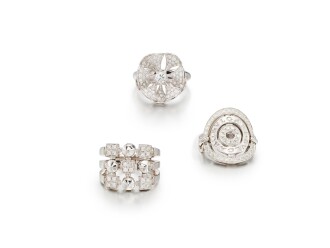 View 1 of Lot 1783: Three Gold and Diamond Rings | 寶格麗 | K金 配 鑽石 戒指三枚